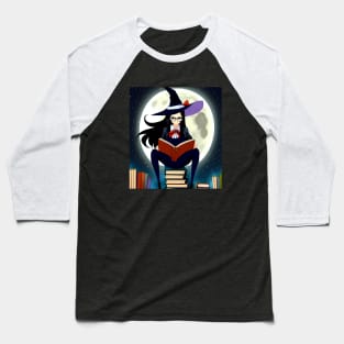 Bookworm Witch Baseball T-Shirt